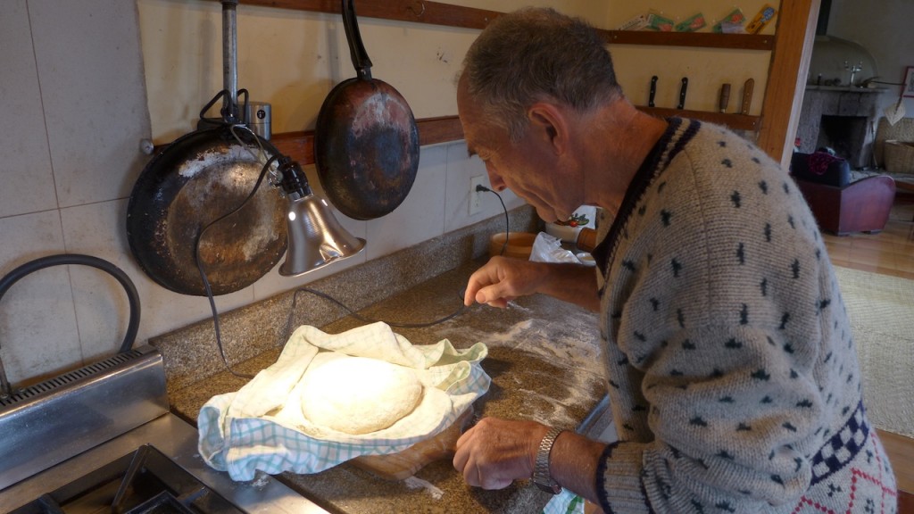 Michael makes bread